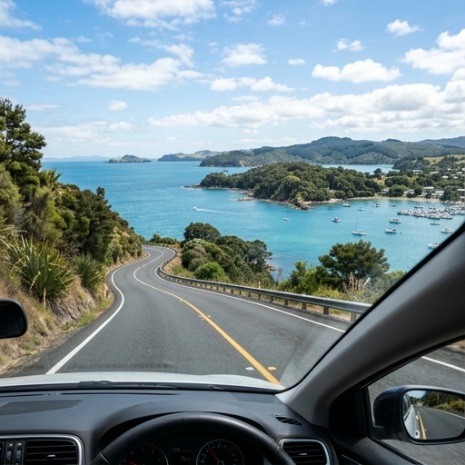 View of a coastal road near Algies Bay suitable for a 4WD vehicle